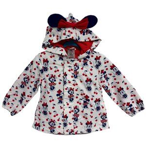 Disney Minnie Mouse toddlers girls light weigght hoodie jacket backpack size 2